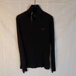 Black Michael Kors Very Light Quarter Zip